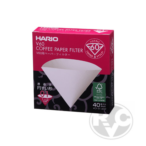 Фильтры Hario VCF-01-40W белые 40 шт.
